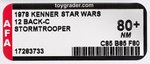 "STAR WARS - STORMTROOPER" 12 BACK-C AFA 80+ NM.