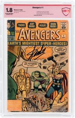 "AVENGERS" #1 SEPTEMBER 1963 CBCS 1.8 GOOD- (FIRST AVENGERS) SIGNED BY STAN LEE.