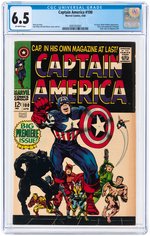 "CAPTAIN AMERICA" #100 APRIL 1968 CGC 6.5 FINE+.