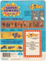 "SUPER POWERS COLLECTION - JOKER, BRAINIAC, LUTHOR, MR. FREEZE & DESAAD" CARDED FIGURE LOT OF FIVE.