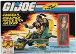 G.I. JOE DREAKNOK "ZANZIBAR, DREADNOK PIRATE" WITH AIR SKIFF VEHICLE FACTORY SEALED IN BOX.