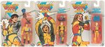 BIONIC SIX CARDED LOT OF SIX ACTION FIGURES AND BOXED M.U.L.E.S. VAN.