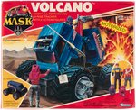 M.A.S.K. LOT OF FIVE CARDED ADVENTURE PACKS AND FACTORY SEALED VOLCANO VEHICLE.
