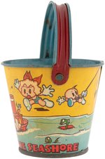"SCRAPPY AT THE SEASHORE" CANDY CONTAINER/SAND PAIL.