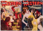 "SPICY WESTERN STORIES" 1937 PULP MAGAZINE PAIR.