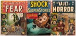 EC HORROR COMIC LOT OF NINE ISSUES.