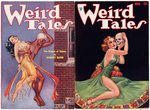 "WEIRD TALES" 1933 PULP MAGAZINE PAIR.