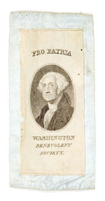 GW EARLY 1800s "WASHINGTON BENEVOLENT SOCIETY" RIBBON.