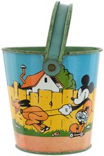 MICKEY & MINNIE MOUSE WITH PLUTO SMALL SAND PAIL.