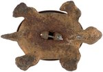 CELLULOID AND CAST IRON TURTLE PAPERWEIGHT FROM EARLY FAMOUS SUPPLIER OF FARM/BARN EQUIPMENT.