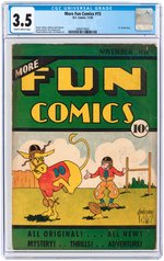 "MORE FUN COMICS" #15 NOVEMBER 1936 CGC 3.5 VG-.