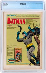 "BATMAN" #171 MAY 1965 CGC 6.5 FINE+ (FIRST SILVER AGE RIDDLER).