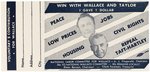 RARE "WALLACE TAYLOR" 1948 PROGRESSIVE PARTY JUGATE CONTRIBUTOR BOOKLET.