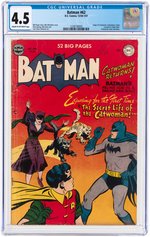 "BATMAN" #62 DECEMBER 1950 - JANUARY 1951 CGC 4.5 VG+.