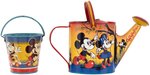 MICKEY MOUSE HAPPYNAK WATERING CAN & SMALL SAND PAIL PAIR.