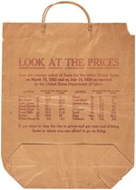 LANDON "DOWN WITH THE NEW DEAL" GROCER BAG.