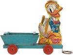 "DONALD DUCK" CART FISHER-PRICE PULL TOY PAIR.