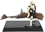 GENTLE GIANT "STAR WARS: RETURN OF THE JEDI" SCOUT TROOPER AND SPEEDER BIKE STATUE.