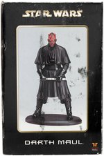 ATTAKUS DARTH MAUL AND CLONE TROOPER STATUE PAIR.