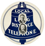 ROOSEVELT 1904 JUGATE ON "LOCAL LONG DISTANCE TELEPHONE" CARDBOARD TAG.