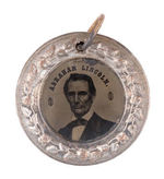 "ABRAHAM LINCOLN/HANNIBAL HAMLIN" DOUGHNUT-STYLE FERROTYPE DeWITT/SULLIVAN 1860-87A.