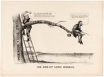 GRANT: ANTI-GREELEY "LONG BRANCH" CURRIER & IVES CARTOON PRINT.