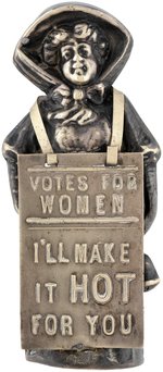 "VOTES FOR WOMEN" SUFFRAGE "I'LL MAKE IT HOT FOR YOU" PEPPER SHAKER.