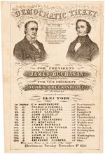 BUCHANAN & BRECKINRIDGE 1856 VIRGINIA JUGATE BALLOT.