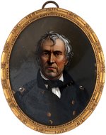 ZACHARY TAYLOR MAGNIFICENT AND RARE PORTRAIT UNDER GLASS.