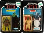 "STAR WARS: RETURN OF THE JEDI" CARDED "JABBA'S PALACE" ACTION FIGURE LOT OF FOUR.