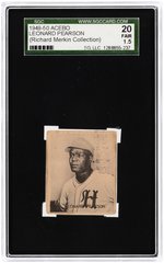 1949-50 ACEBO LEONARD PEARSON BLANK BACK VARIANT SGC 20 FAIR 1.5 (RICHARD MERKIN COLECTION).