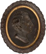 FRANKLIN PIERCE CAST IRON 1852 CAMPAIGN PORTRAIT PLAQUE.