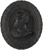 WINFIELD SCOTT CAST IRON 1852 CAMPAIGN PORTRAIT PLAQUE.