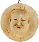 "TAFT THE NATIONAL SMILE" HIGH RELIEF PLASTER WALL PLAQUE.