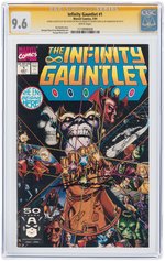 "INFINITY GAUNTLET" #1 JULY 1991 CGC 9.6 NM+ - SIGNATURE SERIES WITH SKETCH.