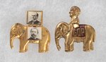 McKINLEY & HOBART MECHANICAL ELEPHANT JUGATE AND FIGURAL BRASS SHELL.