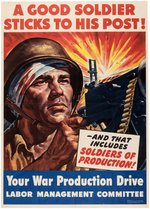 WORLD WAR II HOMEFRONT SAFETY & PRODUCTION POSTER PAIR.