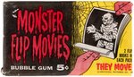 "MONSTER FLIP MOVIES" TOPPS NEAR SET AND WAX PACK.