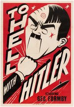 WORLD WAR II "TO HELL WITH HITLER" LINEN-MOUNTED MOVIE POSTER.