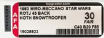 MIRO-MECCANO "STAR WARS: RETURN OF THE JEDI - HOTH SNOWTROOPER" 45 BACK AFA 30 FAIR.