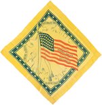 HARRISON & MORTON RARE YELLOW AMERICAN FLAG BANDANA.