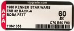 "STAR WARS: THE EMPIRE STRIKES BACK - BOBA FETT" 32 BACK-A AFA 60 EX.