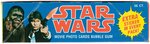 "STAR WARS" TOPPS FIRST SERIES GUM CARDS FOUR COMPLETE SETS PLUS DISPLAY BOX AND WRAPPERS.