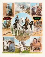 "THE LONE RANGER AND TONTO - CLAYTON MOORE AND JAY SILVERHEELS" SIGNED POSTER.