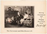 FDR "THE GOVERNOR AND MRS. ROOSEVELT" 1929 SIGNED CHRISTMAS CARD.