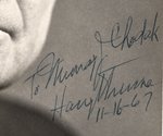 "HARRY TRUMAN" INSCRIBED & SIGNED PHOTO.