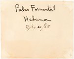 C. LATE 1940s PEDRO FORMENTAL HABANA NEWS SERVICE PHOTO.