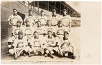 1908 EVANSVILLE RIVER RATS BASEBALL TEAM REAL PHOTO POSTCARD.