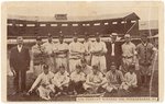 1909 WILKES-BARRE, PA BARONS BASEBALL TEAM REAL PHOTO POSTCARD.