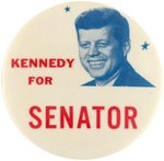 "KENNEDY FOR SENATOR" HHH ANTI-KENNEDY FOR PRESIDENT 1960 BUTTON.